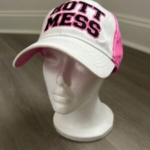 Pink and White 'Hott Mess' Women's Cap